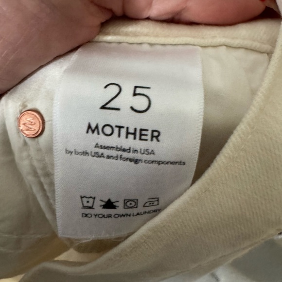 Mother Denim Off White Jeans High Waisted Looker 25 Whipping the Cream - Picture 12 of 15